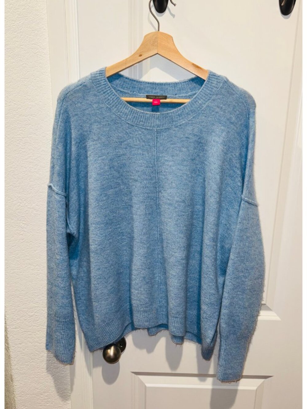 Vince Camuto Light Blue Oversized Crewneck Sweater Size L